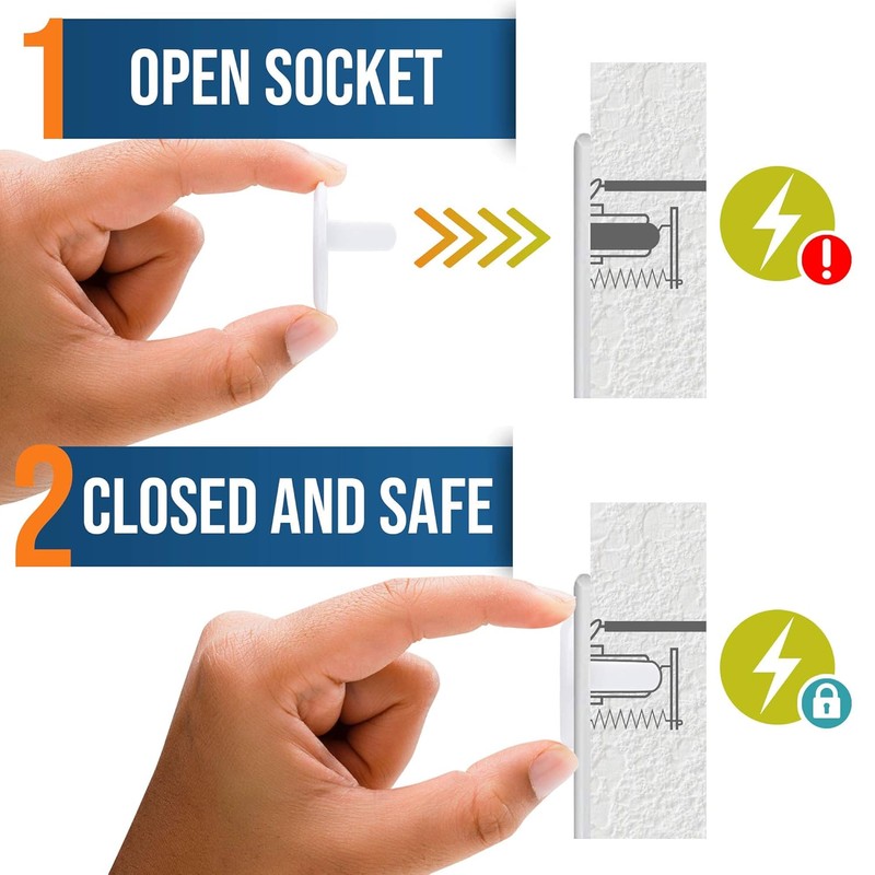 Clear Outlet Covers (50 Pack) – Baby Safety Outlet Plug