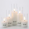 Girimax Slim Clear Glass Flameless Candles with Remote, Flickering Battery