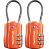 2-Pack TSA Approved Travel Combination Cable Luggage Locks for Suitcases