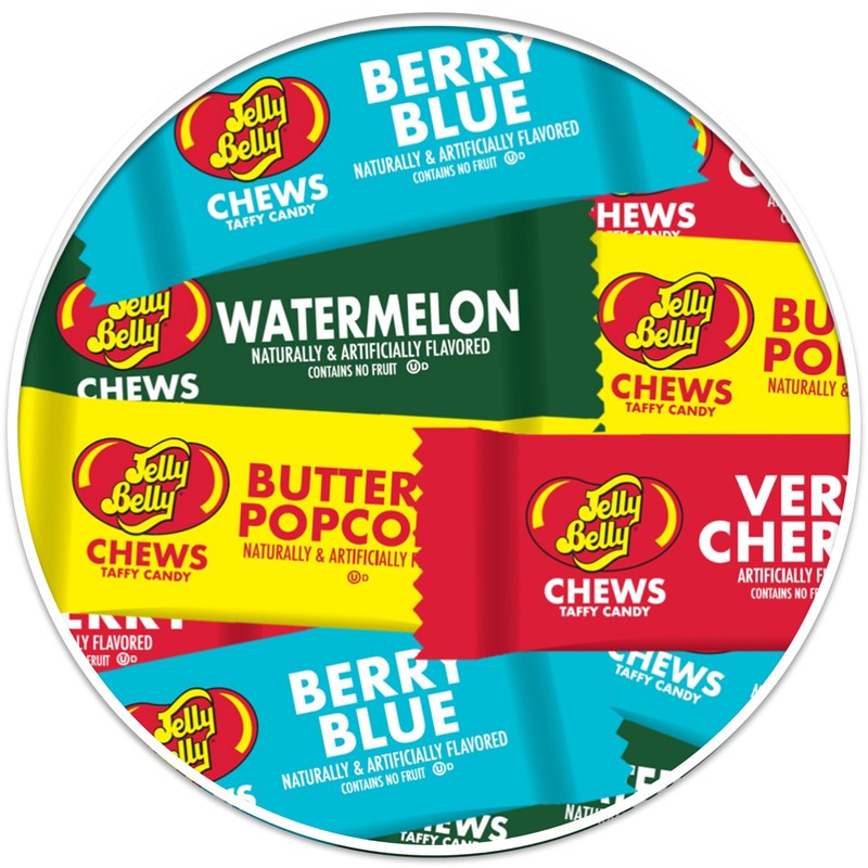 Jelly Belly Chews Taffy Candy Individually Wrapped Candy Chews –