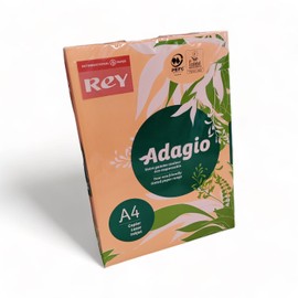 Rey Adagio A4 80gsm (500 Sheets) Mandarin Paper - for Laser, Copiers and Inkjet Printers - 1 Ream