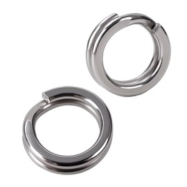 balifly Stainless Steel Split Rings for Fishing Lure Line Snap Swivel Connectors Corrosion Resistant Split Rings for Saltwater and Freshwater 100pcs FS/LJQ-02(7#)