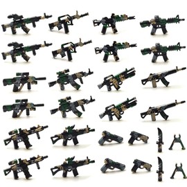 Weapon Pack Military Accessories Kits Toys Include NVD Helmet Body Armor E.O.D Suit Camouflage Gun for Army Equipment Gear Sets Pieces and Parts Accessories Compatible with Mini figure of Major Brand