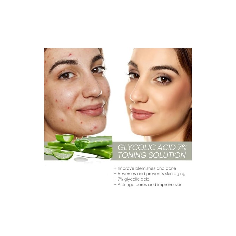 Tónico Ácido Glicólico 7% Exfoliante Hidratante