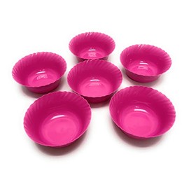 Mintra Home Curly Collection (5in Small Bowl - 6pk, Fuchsia)
