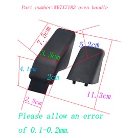 Pack of 2 WB7X7183 oven handle replacement Black Oven Handle End Cap for Compatible General Electric (GE) Wall Stove/Oven/Range Replaces AP2019449 WB15K5069 268072 AH256613 EA256613 WB07X7321