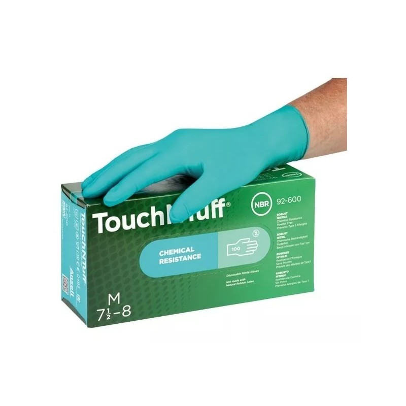 Ansell Guante Nitrilo Verde Ansell Touchntuff 92-600 S/polvo 100pzs