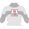 No Smoking Sign Stickers 8 x 8 Inches Indoor &