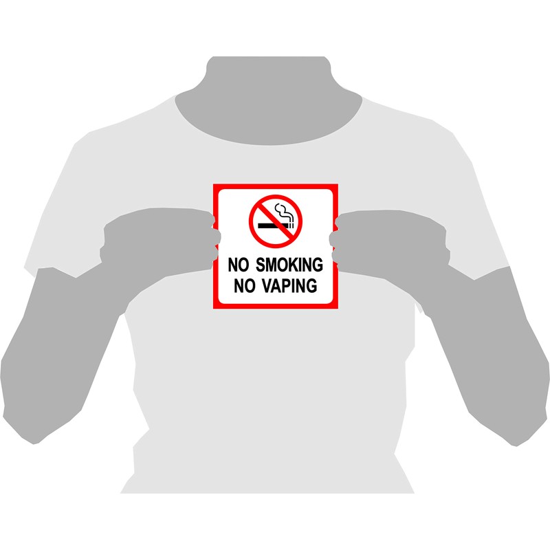 No Smoking Sign Stickers 8 x 8 Inches Indoor &