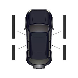 XYHGM Car Door Front/Rear Sill Plate Protectors Fit for Dodge Charger Challenger Durango Journey Carbon Fiber Leather Threshold Sticker Protector Decoration with Plastic Scraper(White,4Pcs)