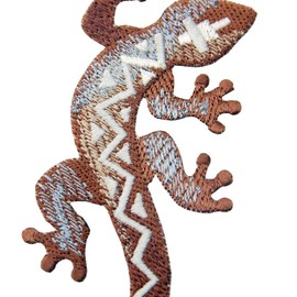 トカゲ刺繍のバッジのアイロン付けまたは縫い付けるワッペン