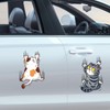 CYNOSURETECH 9 Pieces Funny Cat Car Stickers, Multicolor, Cartoon Style,