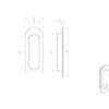 2 Pack | Low Profile Recessed Flush Pull- 120 x