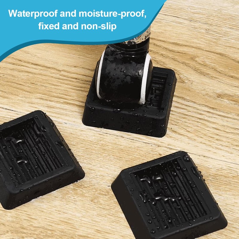 OUDQFCJ Set of 4 Adjustable Furniture Riser Heavy Duty Plastic