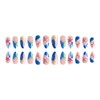 Cool Summer Press on Nails Medium Almond Fake Nails Blue