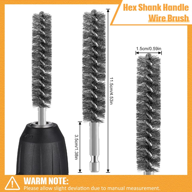 Geiserailie Bore Brush Bristles Wire Brush for Power Drill Cleaning