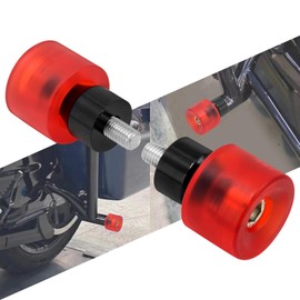 HCmotorku Motorcycle Saddlebag Guard M12 Rear Guard Bracket Guard Bar Mount Saddle Bag Support Decoration Wheel 12mm for Harley Touring Street Glide FLHX Road Glide Electra Glide 2009-2024 Red