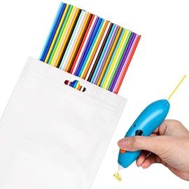 110X 3D Pen Filament Refill, 3D Printing Filament, 2.5mm Printer Filament Refill, Colorful 3D Drawing Pen Refill, High Temperature 3D Pen Filament, Safe Flexible Filament Core, Low Printing Temperature 70°C Diameter 2.5mm 110pcs (Total Length 1650cm) Safe Non-Toxic Multi-Color 3D Printing