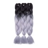 3 Pcs /300g 24'' Braiding Hair Extensions Ombre Jumbo Braiding