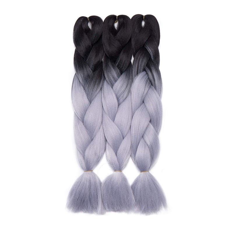 3 Pcs /300g 24'' Braiding Hair Extensions Ombre Jumbo Braiding