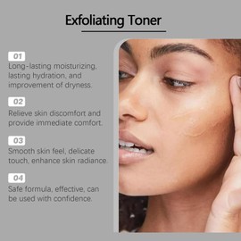 Exfolierender Feuchtigkeitsspendender Toner 100ml – Mit Hyaluronsäure & Glykolsäure Für Strahlende Haut, Gleichmäßigen Teint & Porenverfeinerung – Sanftes Peeling Für Frische, Ausbalancierte Haut