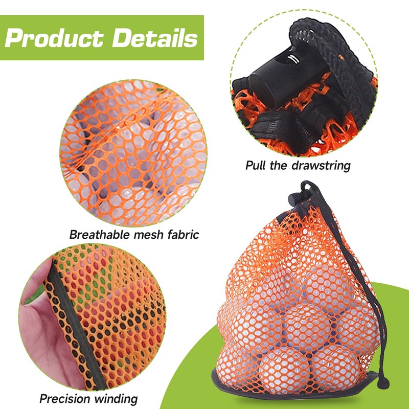 2 PCS Golf Ball Bag, Golf Ball Storage Bags with