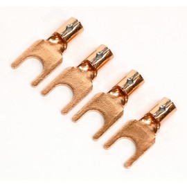 Vintage McIntosh OFC Pure Copper Non-Plated Y-Lug Terminal Speaker Terminal High Purity Oxygen Free Copper Crimp Terminal Made in Japan Knack Audio Original 1.25Y-3.5MC 4 Piece Set