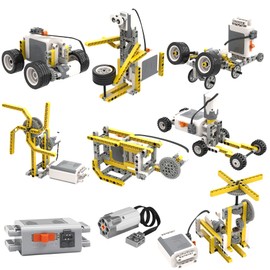 JBBRO 420PCS Power Function Motor Building Blocks Power Set,Includ Instruction Battery Box,Remote Control,M Motor,Master Control,Technic Motor Set MOC Bricks Science Power Function Kit for Kids Adults