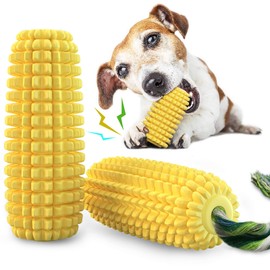 Carllg Carllg Dog Chew Toys for Aggressive Chewers, Indestructible Tough Durable Squeaky Interactive Dog Toys, Puppy Teeth Chew Corn Stick Toy for Small Meduium Large Breed