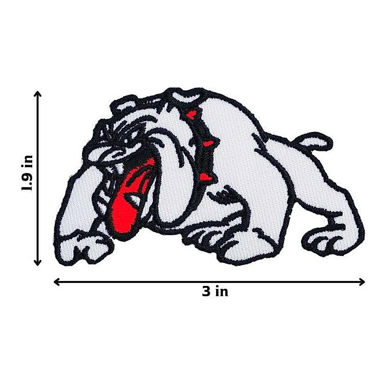 ClickEmb Bulldog Embroidered Iron on Patch Applique Animal Patch Dog