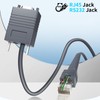 (2PCS) 16.4ft RJ45 to RS232 Barcode Scanner Cable RJ45 for