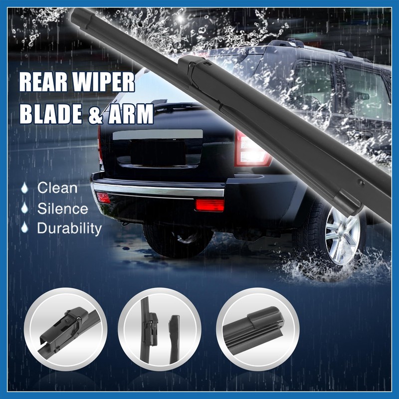 A ABSOPRO Car Rear Windshield Wiper Blade Arm Set for