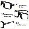 BBTO Nerd Glasses with Clear Lenses Retro Wizard Glasses Thick