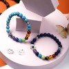 Manfnee 3PCS 7 Chakra Evil Eye Bracelet Reiki Healing Balancing