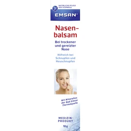 Emsan® Nose Balm | For Moisturising and Care for Runny Nose | For Dry and Irritated Noses | For Crust and Bark Formation, Also Suitable for Allergies | 10 g (10 ml (Pack of 1)