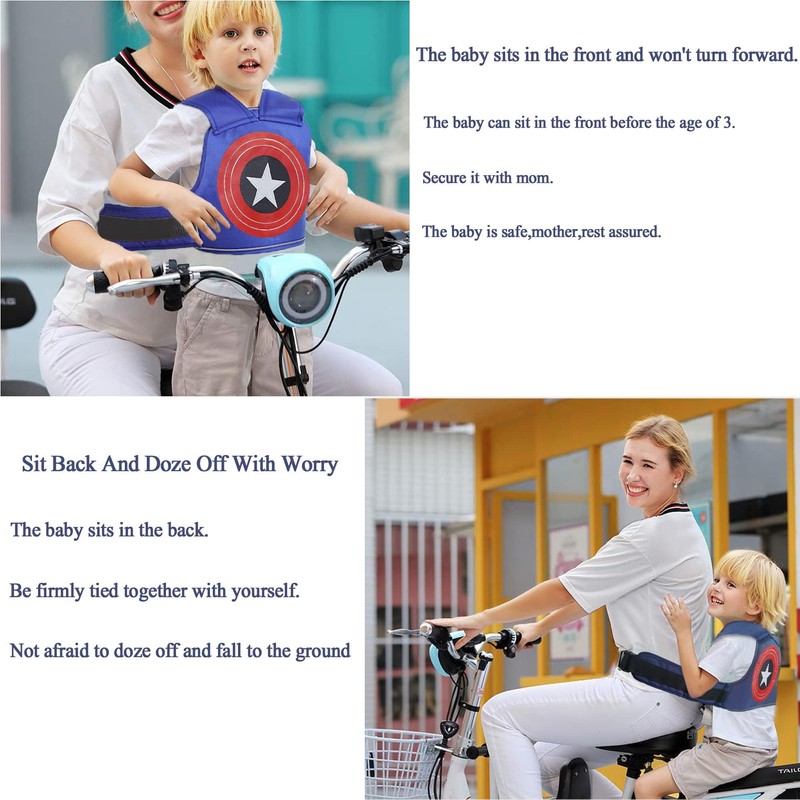 CEASELESLY Children's Motorcycle Belt, Adjustable Motorcycle Strap, with 4-in-1 Buckle,