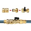 Hydrogarden Garden Hose Quick Connect, 3/4 inch Solid Brass No-Leak