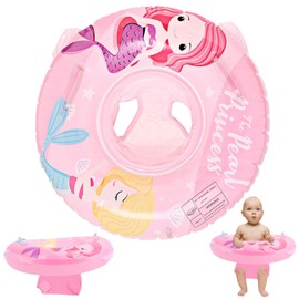 Zkaoai Baby Swimming Ring, Inflatable Baby Swimming Ring, Swimming Seat Baby, Swimming Ring Toddler, Inflatable Swimming Hoop Toddler, Children's Swimming Hoop for 6 Months to 48 Months Baby Float