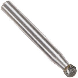 Drill America SD-41 Carbide Burr/Rotary File Ball End Double Cut for Die Grinder 3/32" Dia. x 3/32" Cut Length with 1/8" Shank and 1-1/2" Overall Length, DUL Series