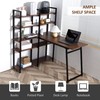 HOMCOM 5 Tier Versatile L-Shaped Computer Desk, Writing Table with
