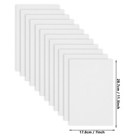 Jtnohx Self Adhesive Foam Sheets for Crafts, 12 Pieces Eva Foam Board, 7"×11.3" Colour Eva Sheets with Adhesive Backing, Sticky Craft Paper for DIY Projects (White)