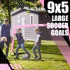 RUNBOW 9x5 ft Portable Kids Soccer Goal for Backyard Adult