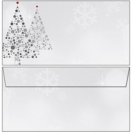 25 Envelopes Christmas Merry Christmas Grey/Red Envelopes DIN Long without Window 6865