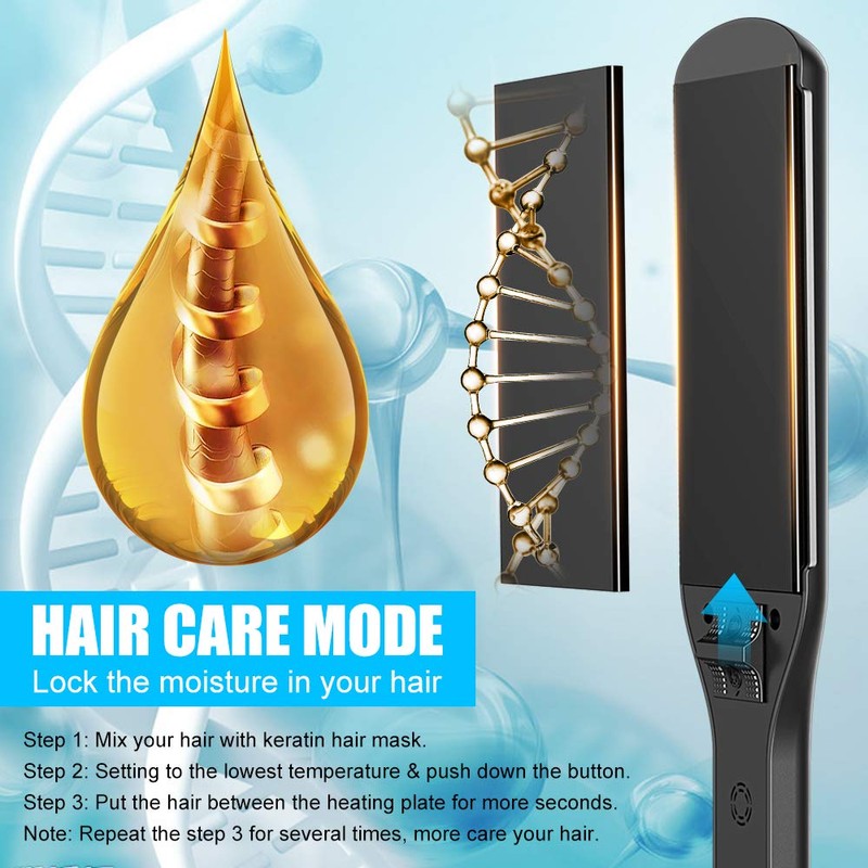 Bcway Professional Hair Straightener, 2.16'' Extra-Large Floating Titanium Flat Iron,