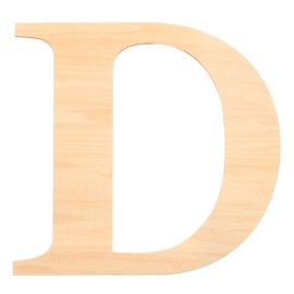 PATIKIL 12 Inch Wooden Letters, Letter D Shapes Cutouts Paintable Blank Unfinished Large Wood Alphabet Letters for Wall Decor, Home Decor, DIY Painting, Crafts
