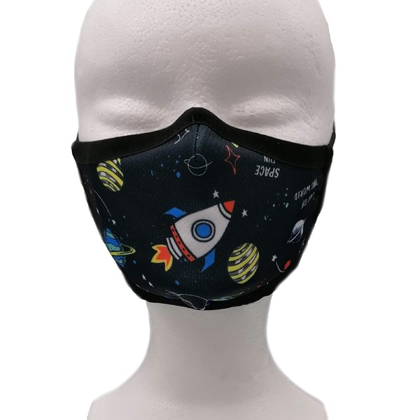Kanguru Room Mask YPM Washable 3-Ply Fabric Made in Italy Filtering Water Resistant with 1 Disposable Filter Children 100 g