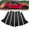 6Pcs B Pillar Posts Trim Glossy Black Exterior Window Decal