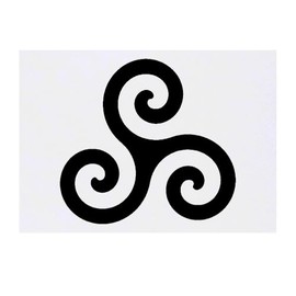 'Triskelion Symbol' Temporary Tattoo - Water Resistant, Skin-Safe, Non-Toxic Transfer (TO00080905)