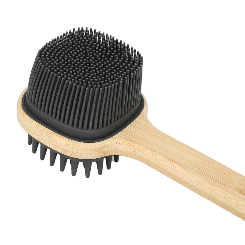 Long Handle Bath Brush with Handing Rope Silicone Shower Back