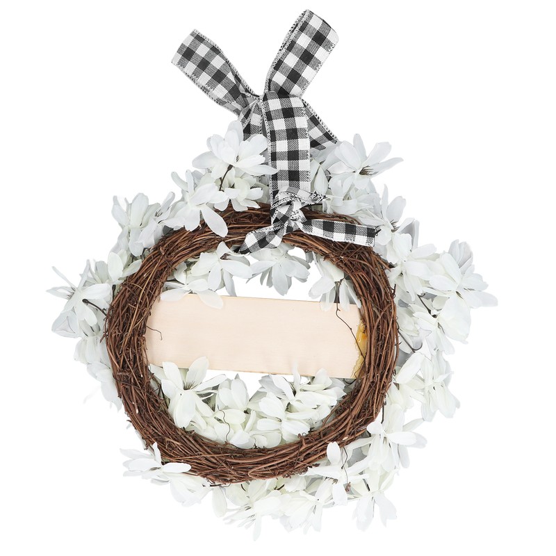 Imitation White Dogwood Wreath Simulation Vibrant Wreath Decoration for Home